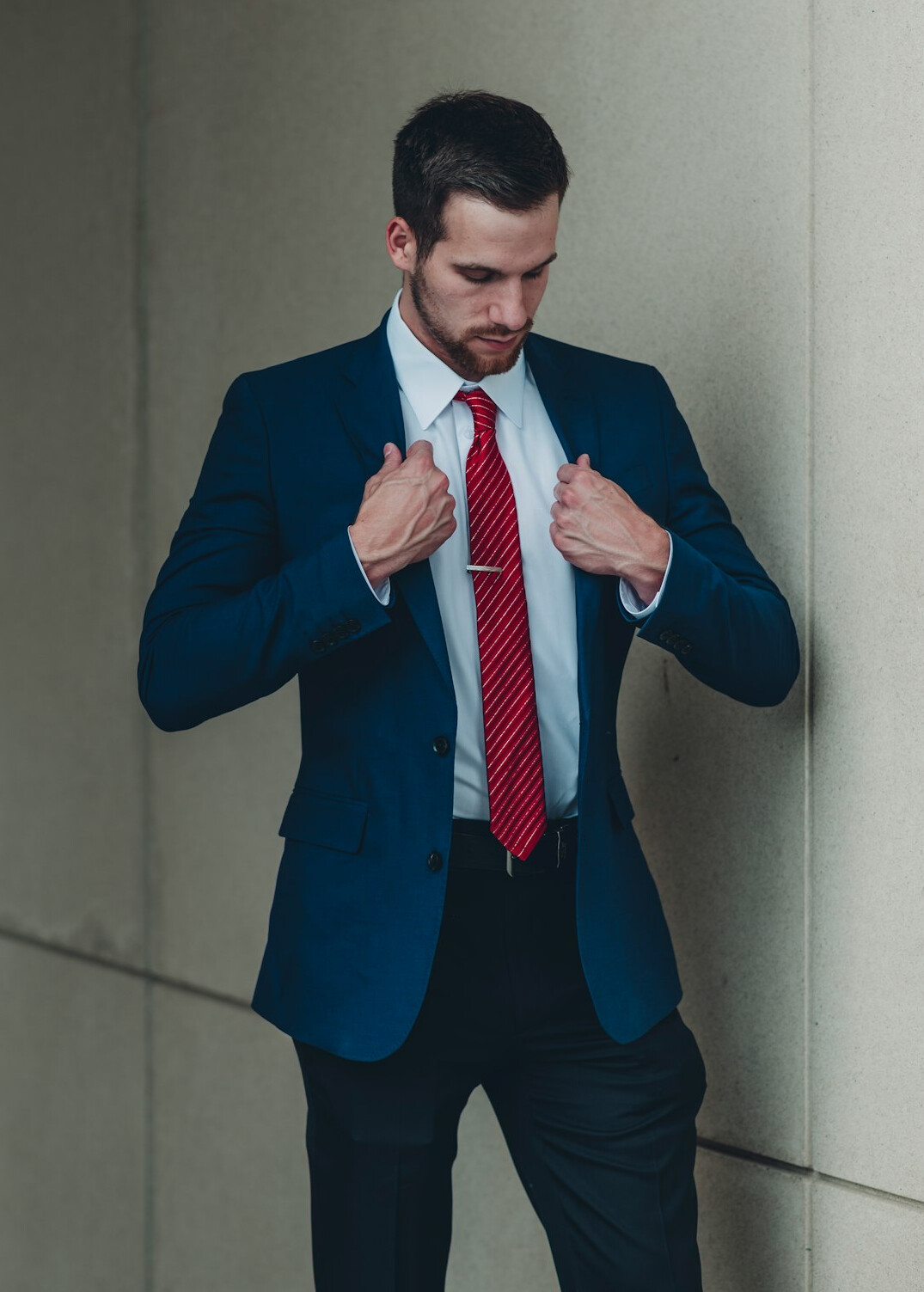 Confident businessman in a suit portrait