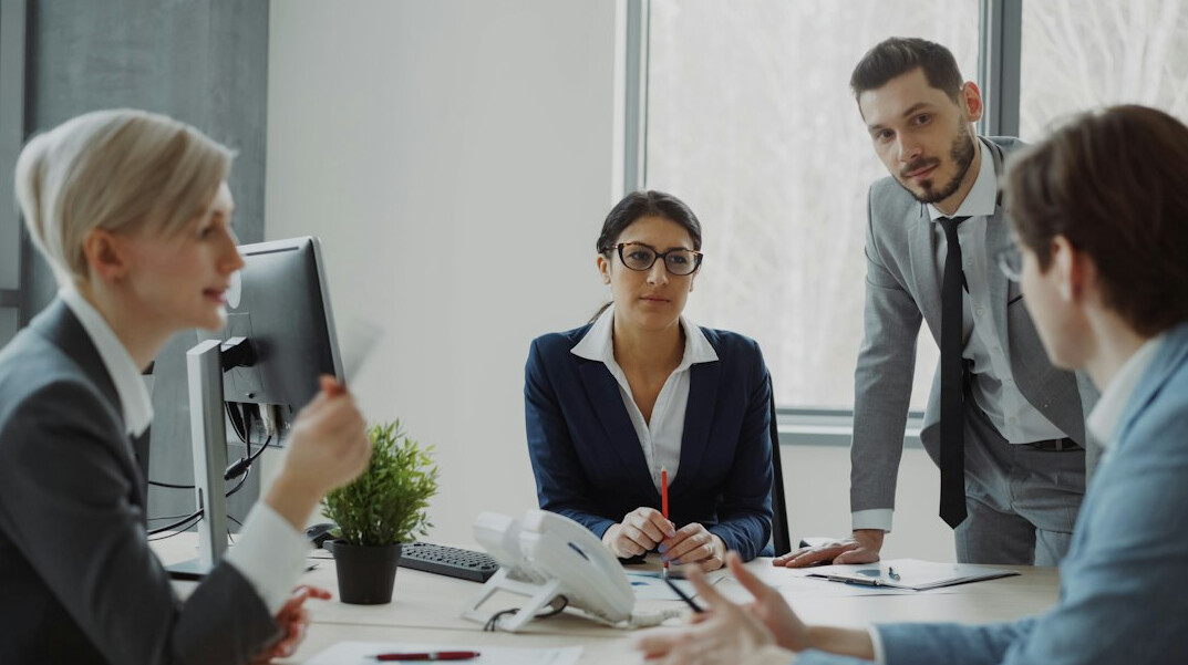 business team in meeting